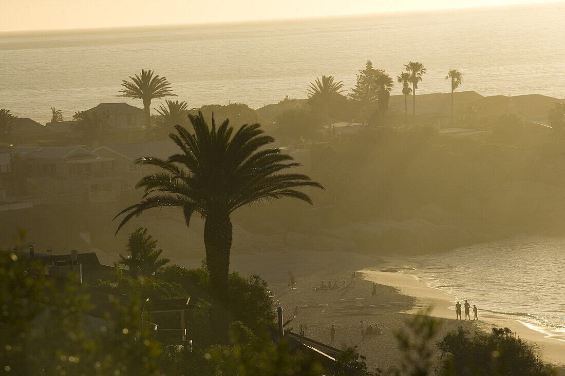 The sun sets on Clifton Fourth Beach in Cape Town, South Africa on November 29, 2007.