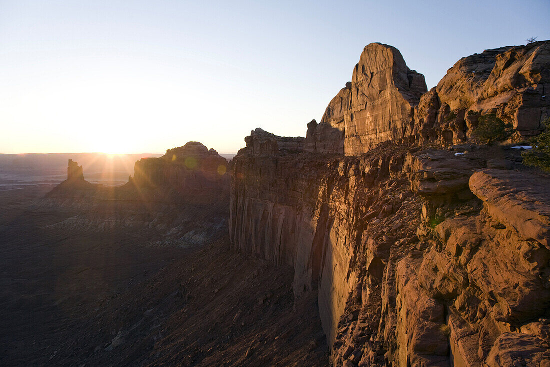 Rock formations near the Green River Overlook on the Island-In-The-Sky in Canyonlands National Park, Utah.