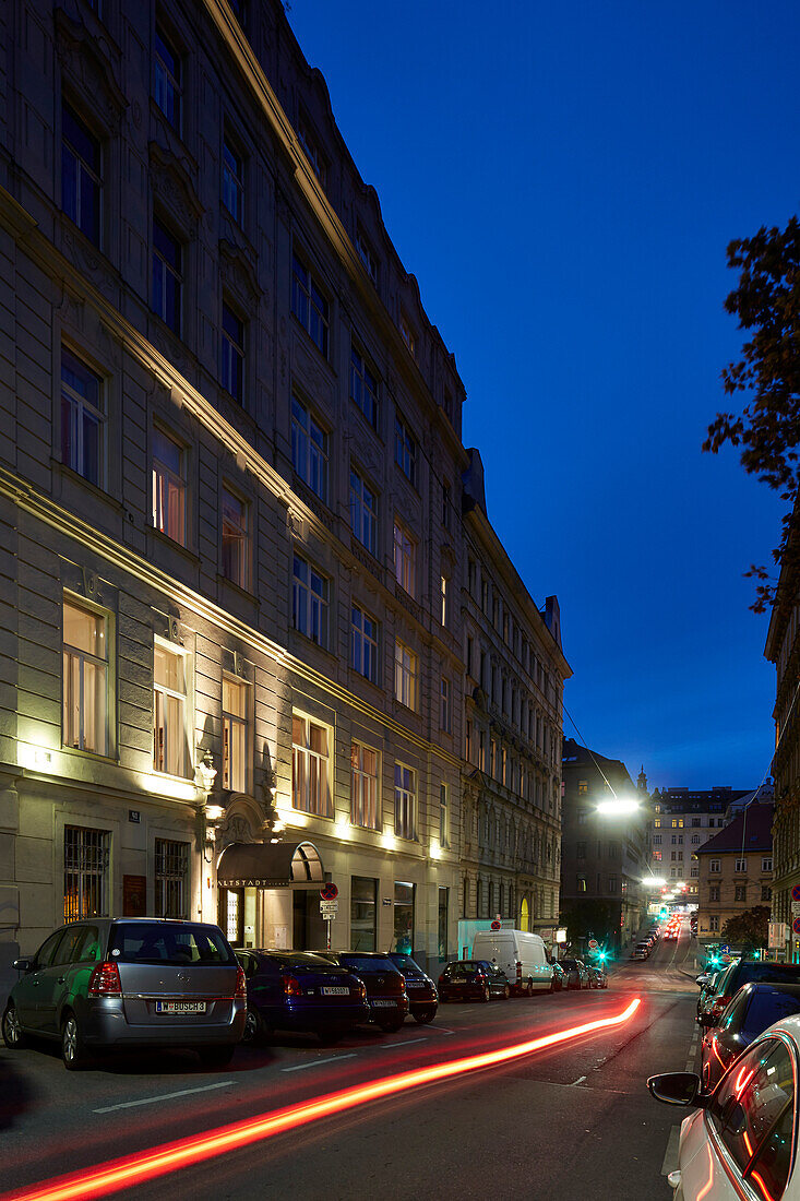 Aussenansicht Altstadt Vienna Hotel am Abend, Kirchengasse 41, 7. Bezirk, Wien, Österreich