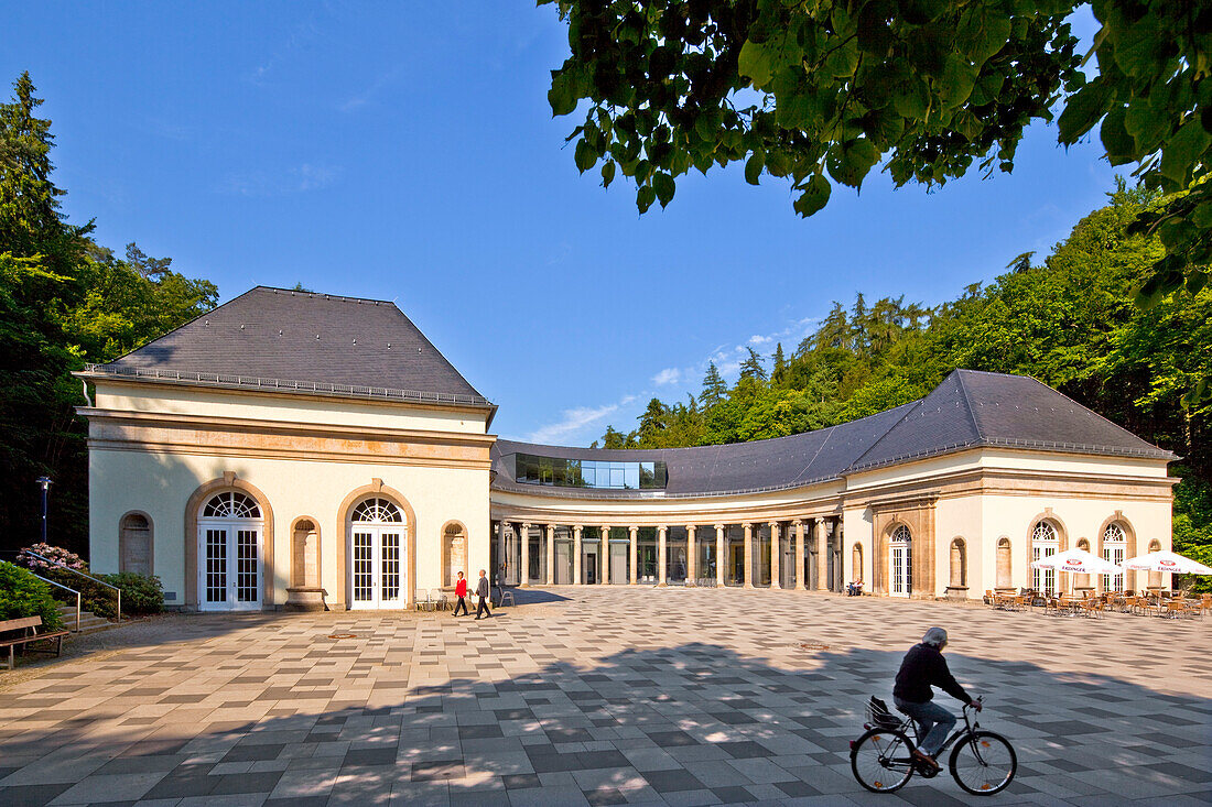 Exterior of Wandelhalle Bad Wildungen in Europe's largest spa park, Bad Wildungen, Hesse, Germany, Europe