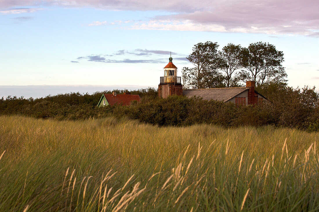 Wustrow Lighthouse, called fog station by locals, beams light signals for Baltic Sea and the Bodden, Wustrow, Mecklenburg-Pomerania, Germany, Europe