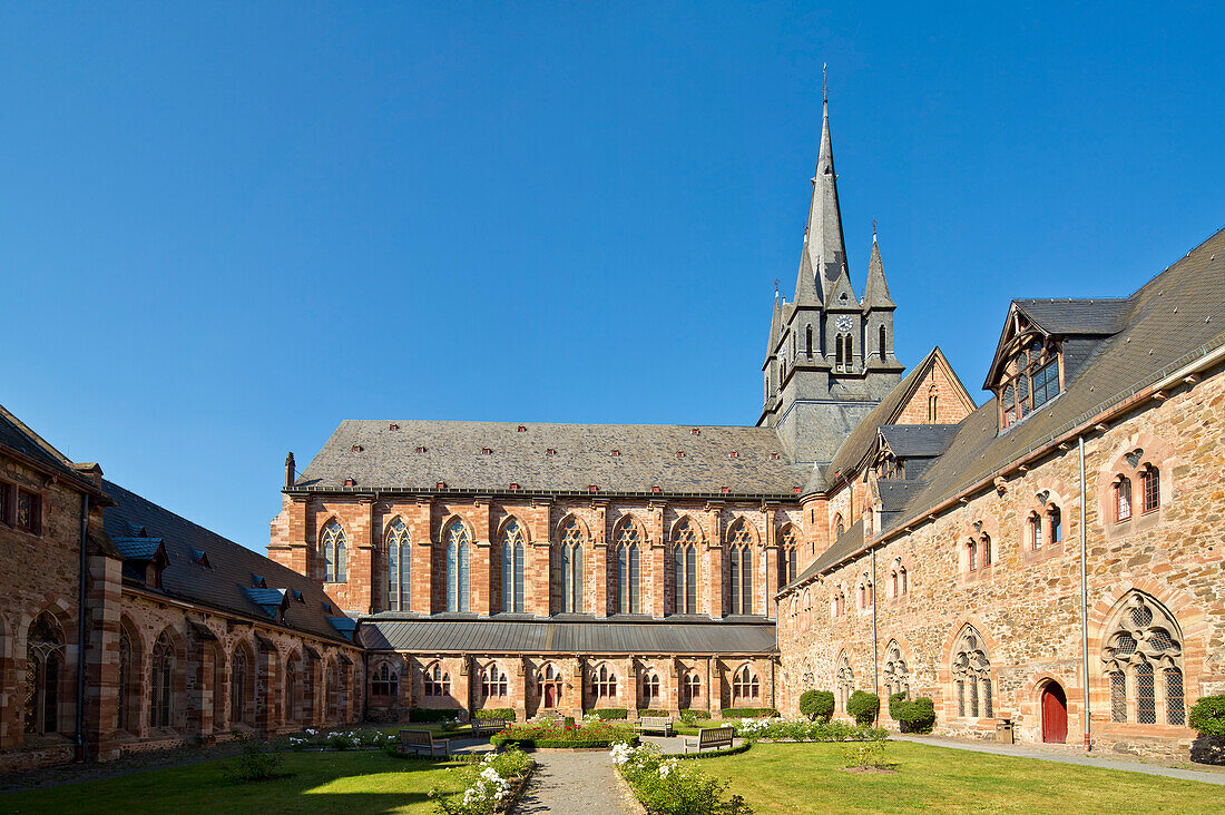 Haina monastery with church, Haina, Hesse, Germany, Europe