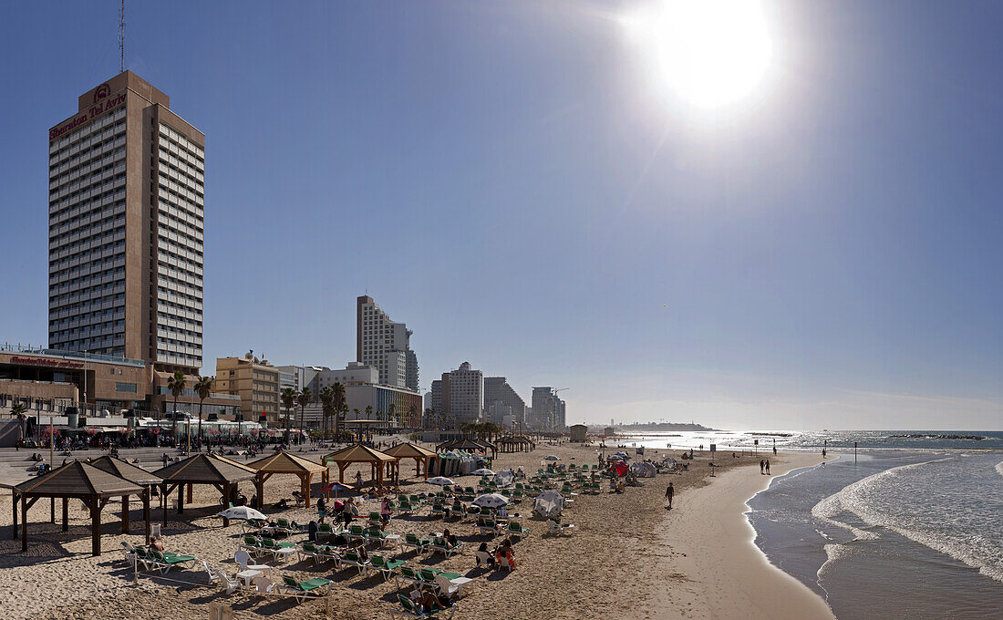 Strand von Tel-Aviv, Israel, Naher Osten, Asien