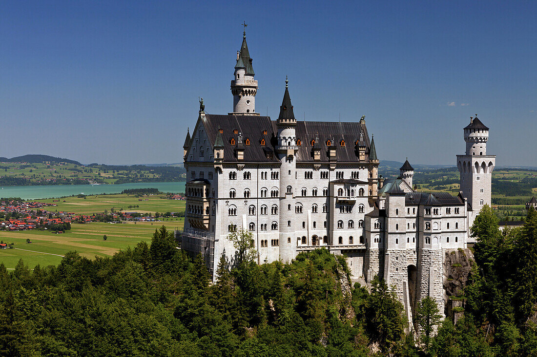 Schloss Neuschwanstein, Hohenschwangau, Bayern, Deutschland, Europa