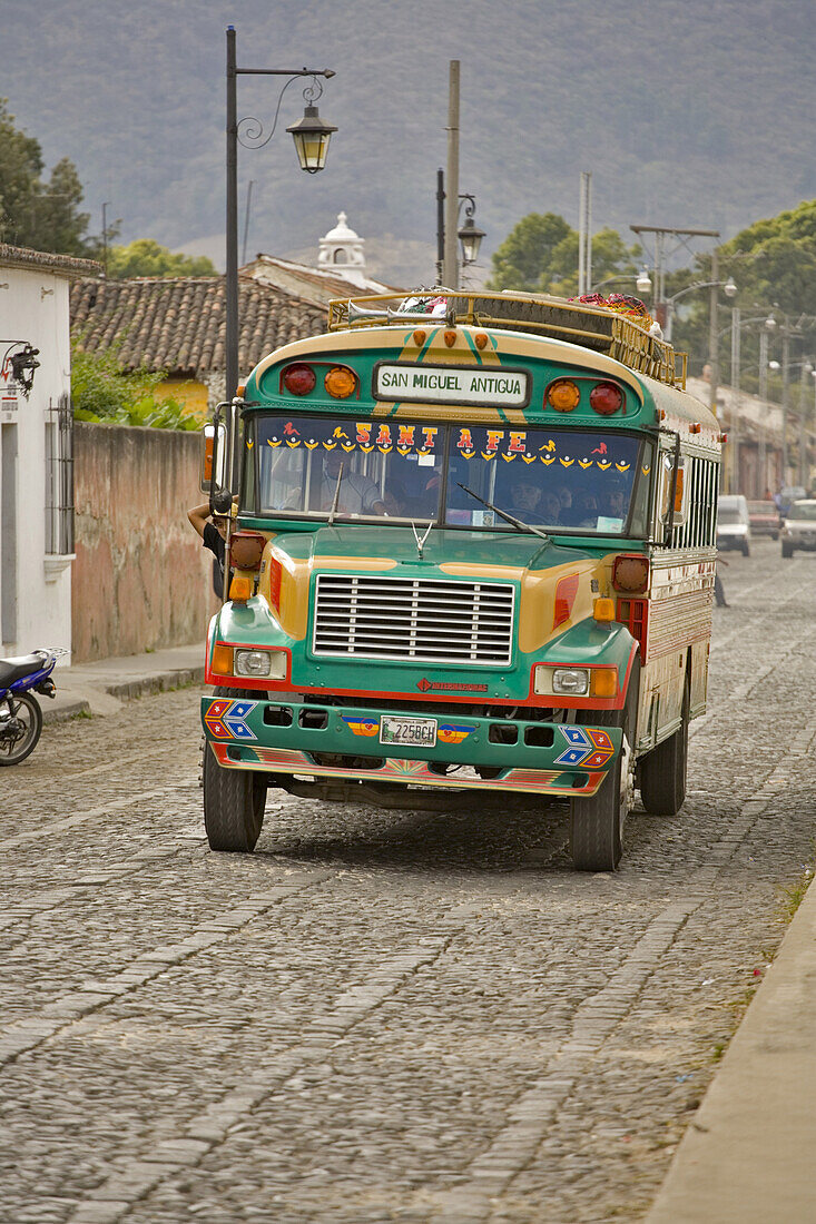 'chicken bus', Antigua, Guatemala