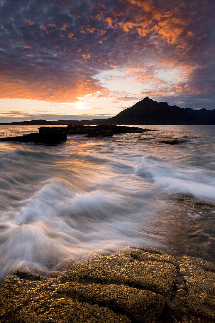 Cuillin Hills from Elgol Beach, Isle of Skye, Scotland, United Kingdom, August 2007