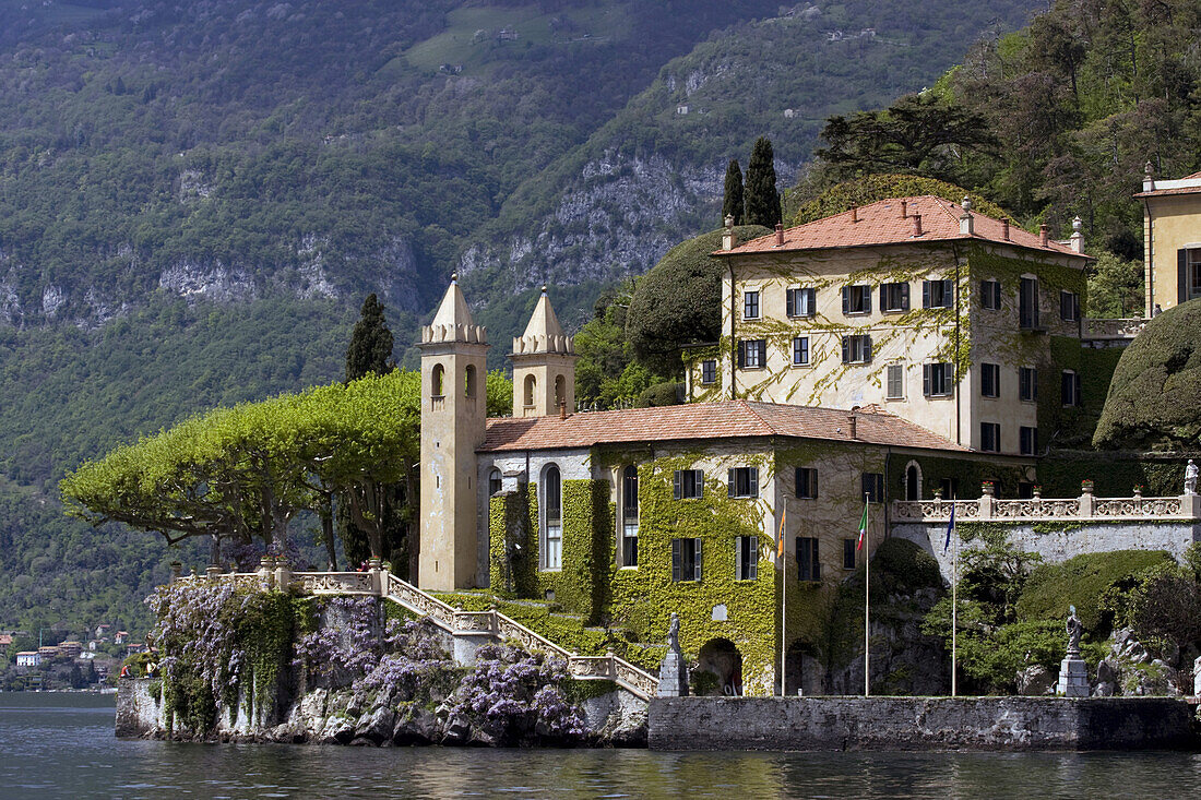Villa del Balbianello made famous in several movies, along Lake Como, Italy.