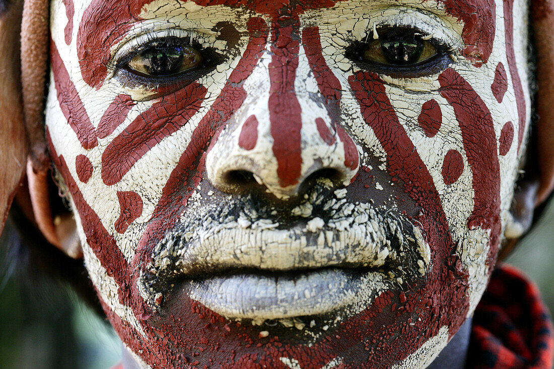 Kikuyu Tribesman with painted face-Thompson Falls