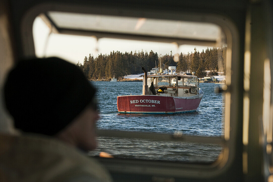 Lobster boats in Port Clyde Harbor.