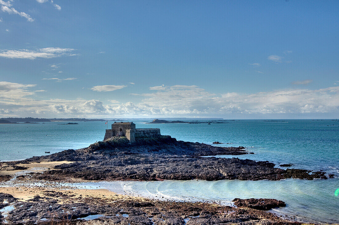 Petit Be is a tidal island near Saint-Malo, France, close to the larger island of Grand Be. At low tide the island can be reached on foot from the nearby Bon-Secours beach.