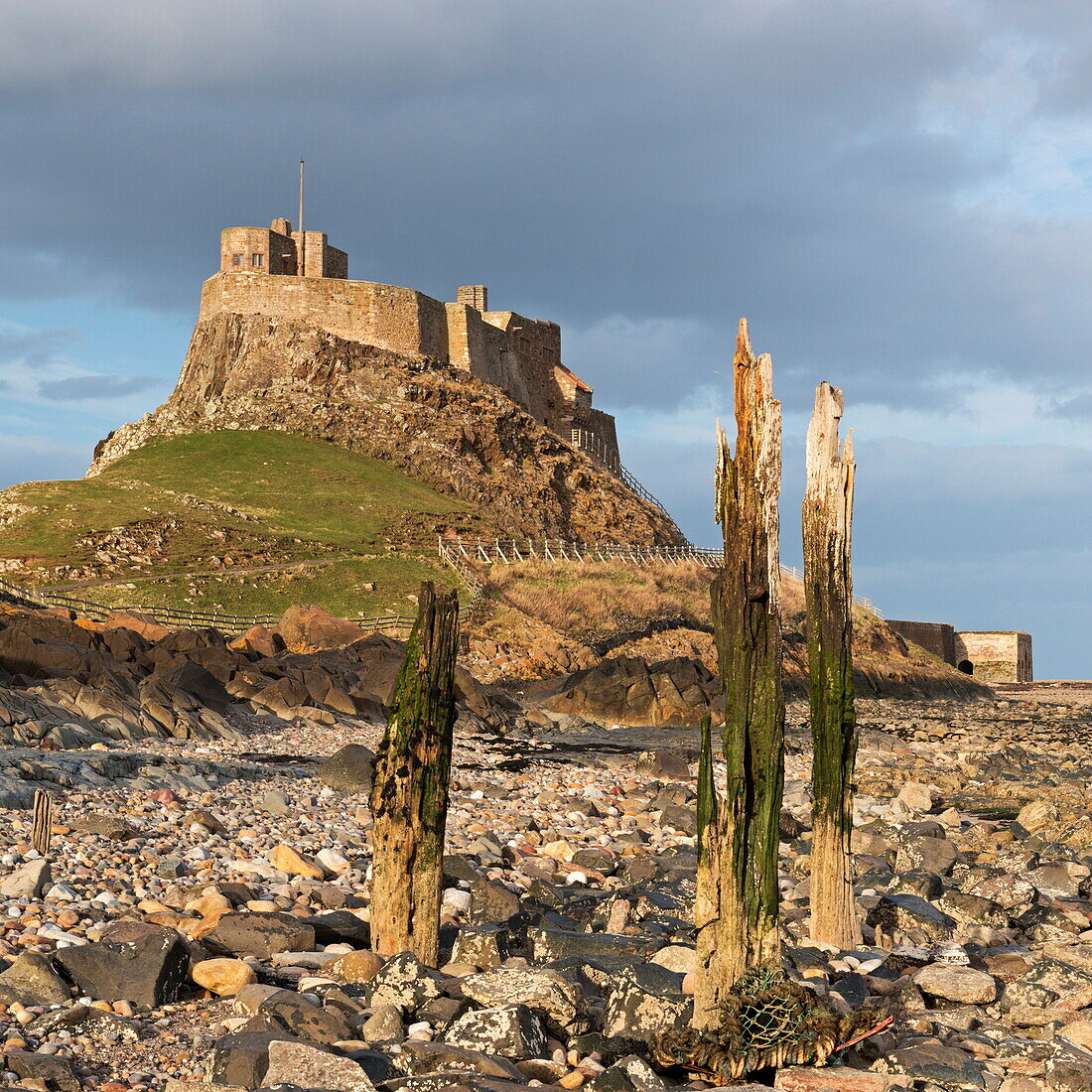 Lindisfarne Castle on Holy Island, Northumberland, England, United Kingdom, Europe