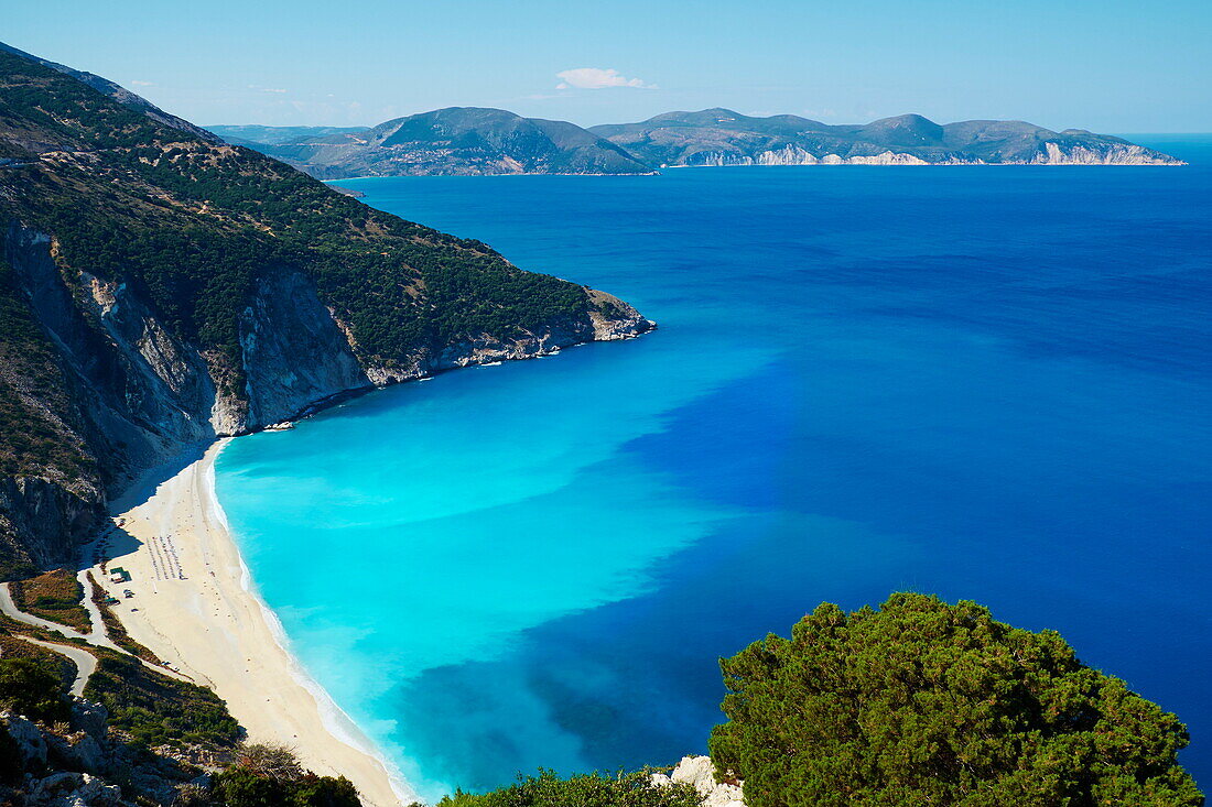 Myrtos Beach, Cephalonia, Ionian Islands, Greek Islands, Greece, Europe