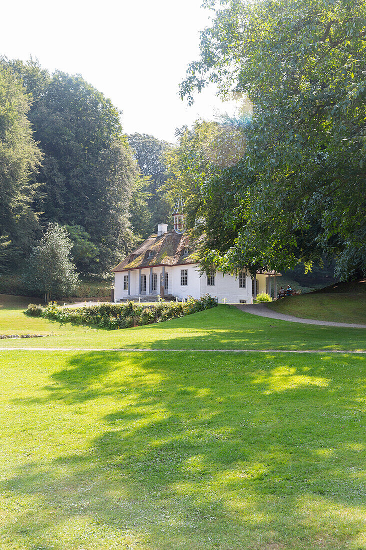 Liselund summer manor with landscaped park, Klintholm, Mon island, Denmark