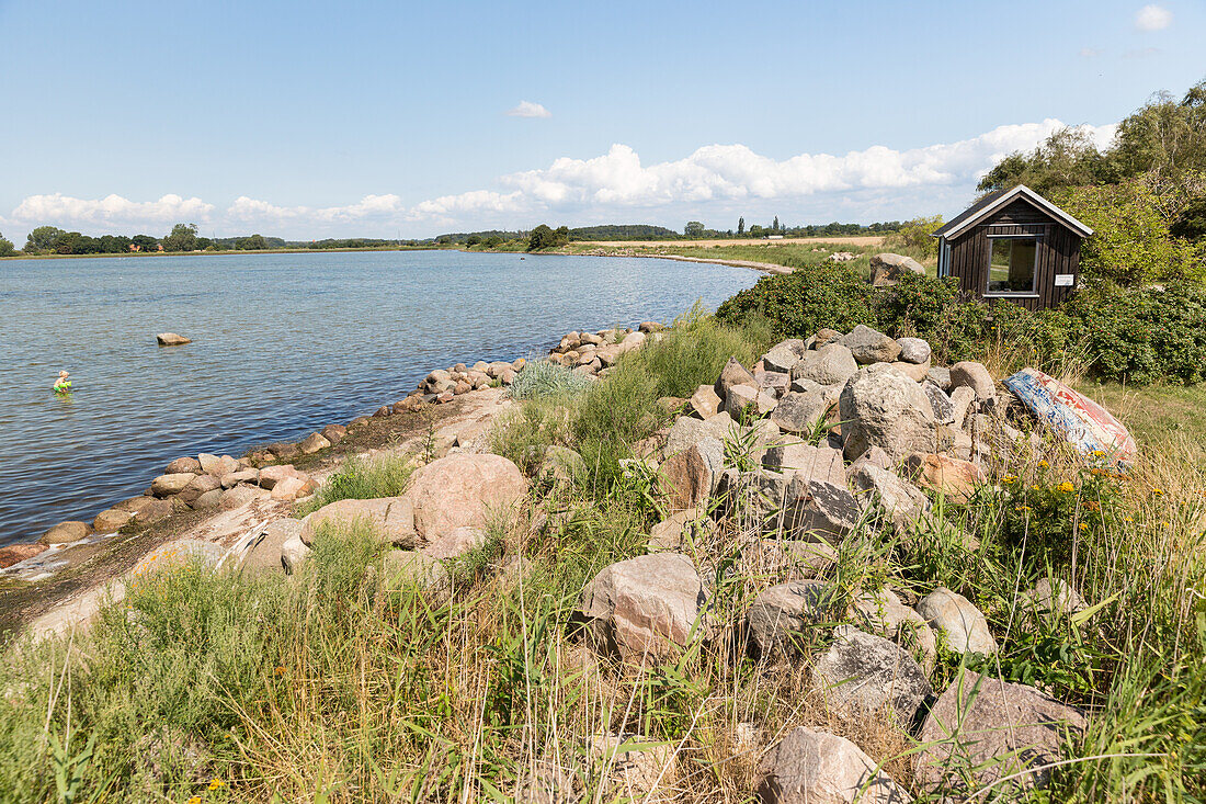 Bay bathing in Baltic Sea, Klodskov, Falster, Denmark