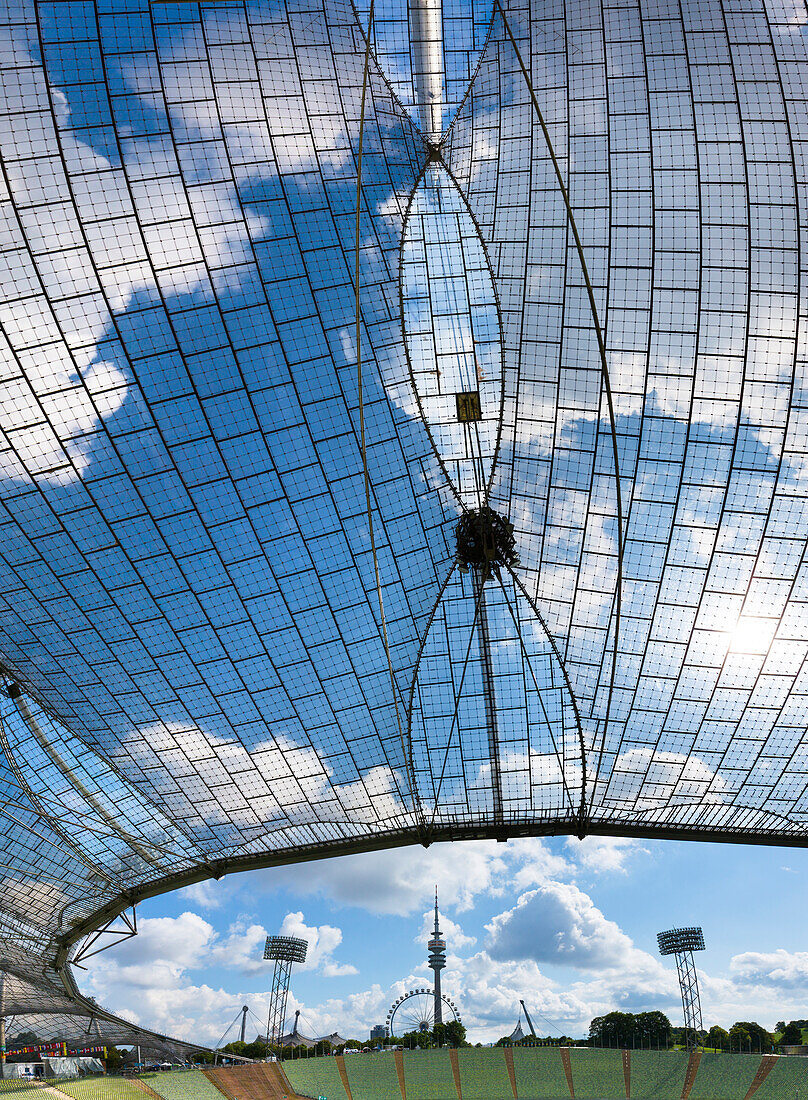 Roof of the Olympic stadium, Munich, Upper Bavaria, Bavaria, Germany