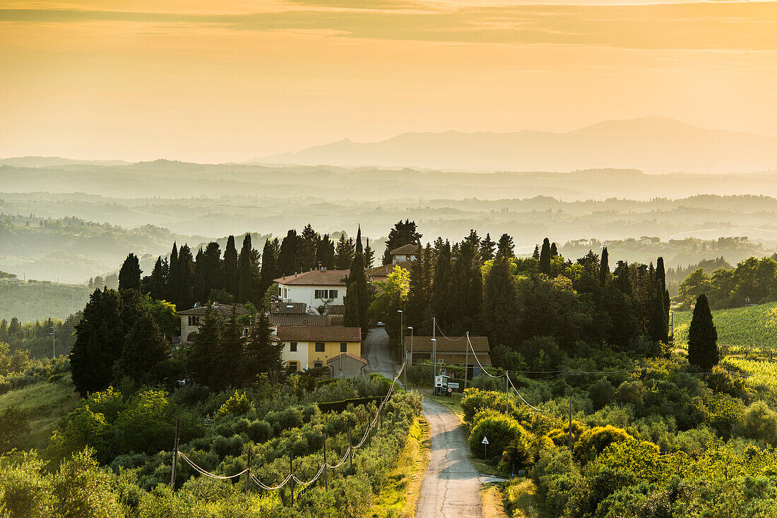 Landschaft bei Tavarnelle Val di Pesa, Chianti, Toskana, Italien