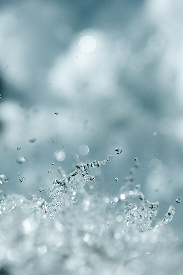 Water splashing, close-up