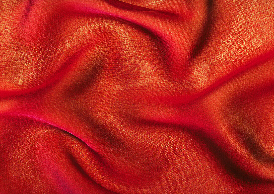 Orange fabric, close-up, full frame