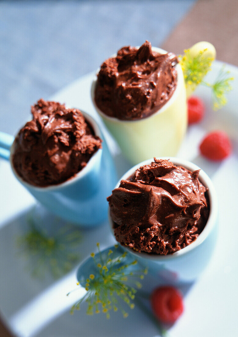 Chocolate mousse, close-up