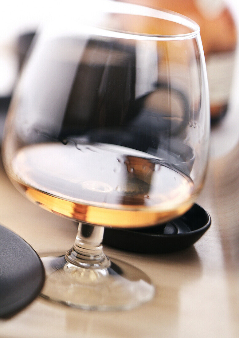 Glass of Cognac, close-up