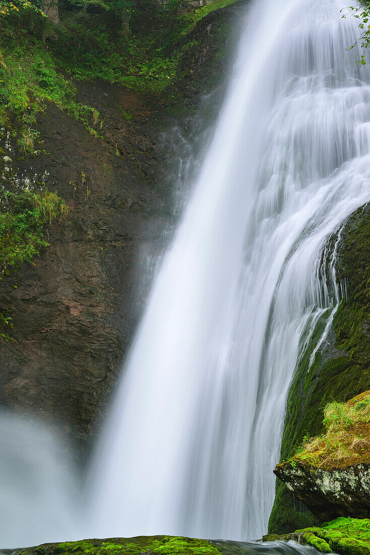 Waterfall, Cavalese, valley Val di Fiemme, Lagorai range, Dolomites, UNESCO world heritage Dolomites, Trentino, Italy