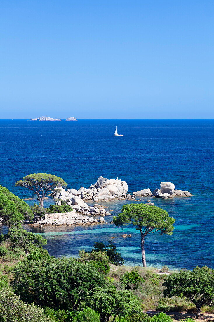 Beach of Palombaggia, Corsica, France, Mediterranean, Europe