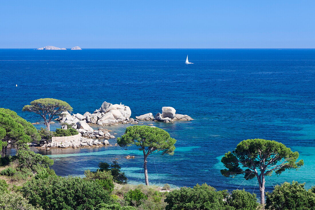 Beach of Palombaggia, Corsica, France, Mediterranean, Europe