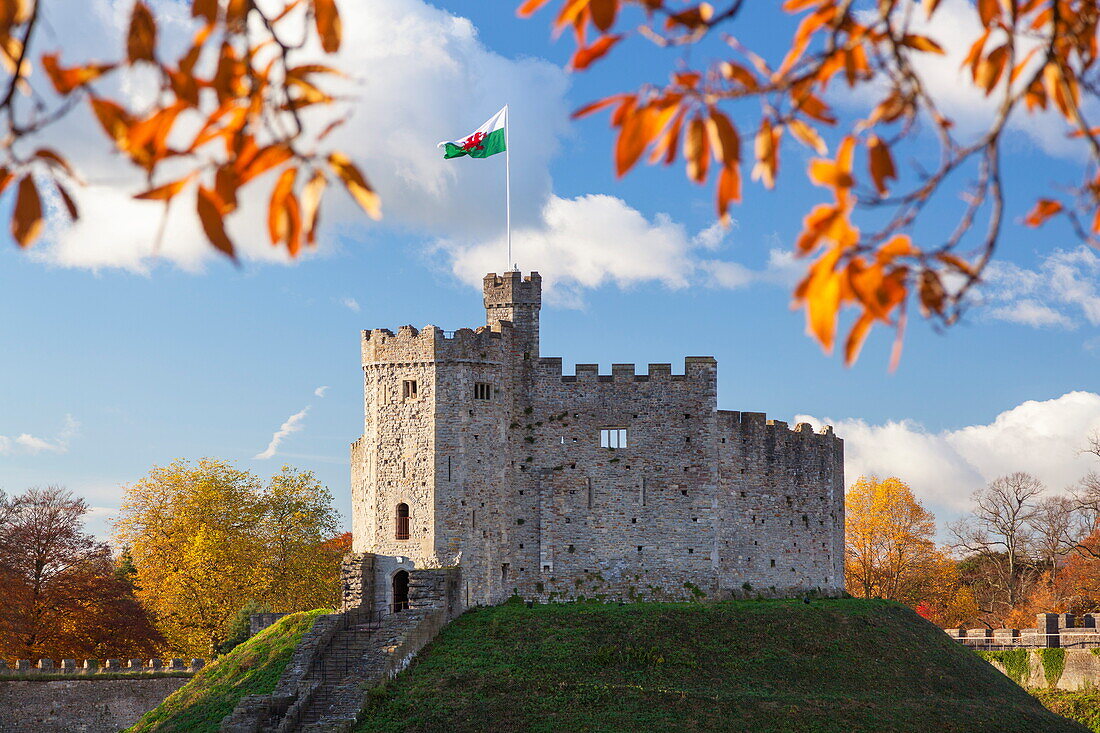 Norman Keep, Cardiff Castle, Cardiff, Wales, United Kingdom, Europe