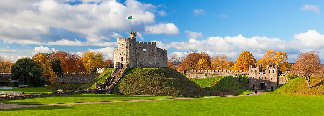 Norman Keep, Cardiff Castle, Cardiff, Wales, United Kingdom, Europe