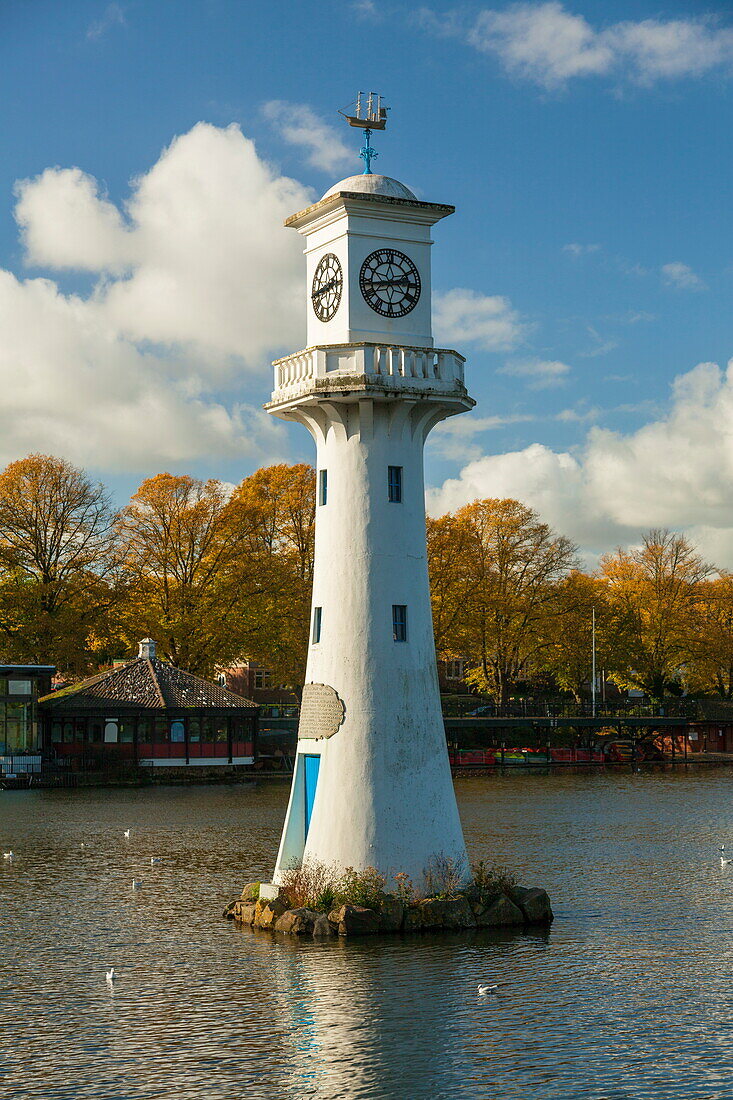 Captain Scott Memorial Lighthouse, Roath Park, Cardiff, Wales, U.K.
