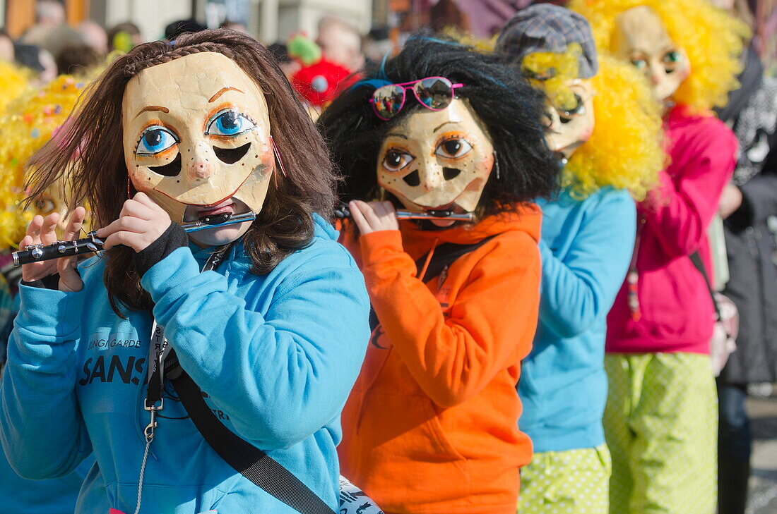 Fasnact spring carnival parade, Basel, Switzerland, Europe