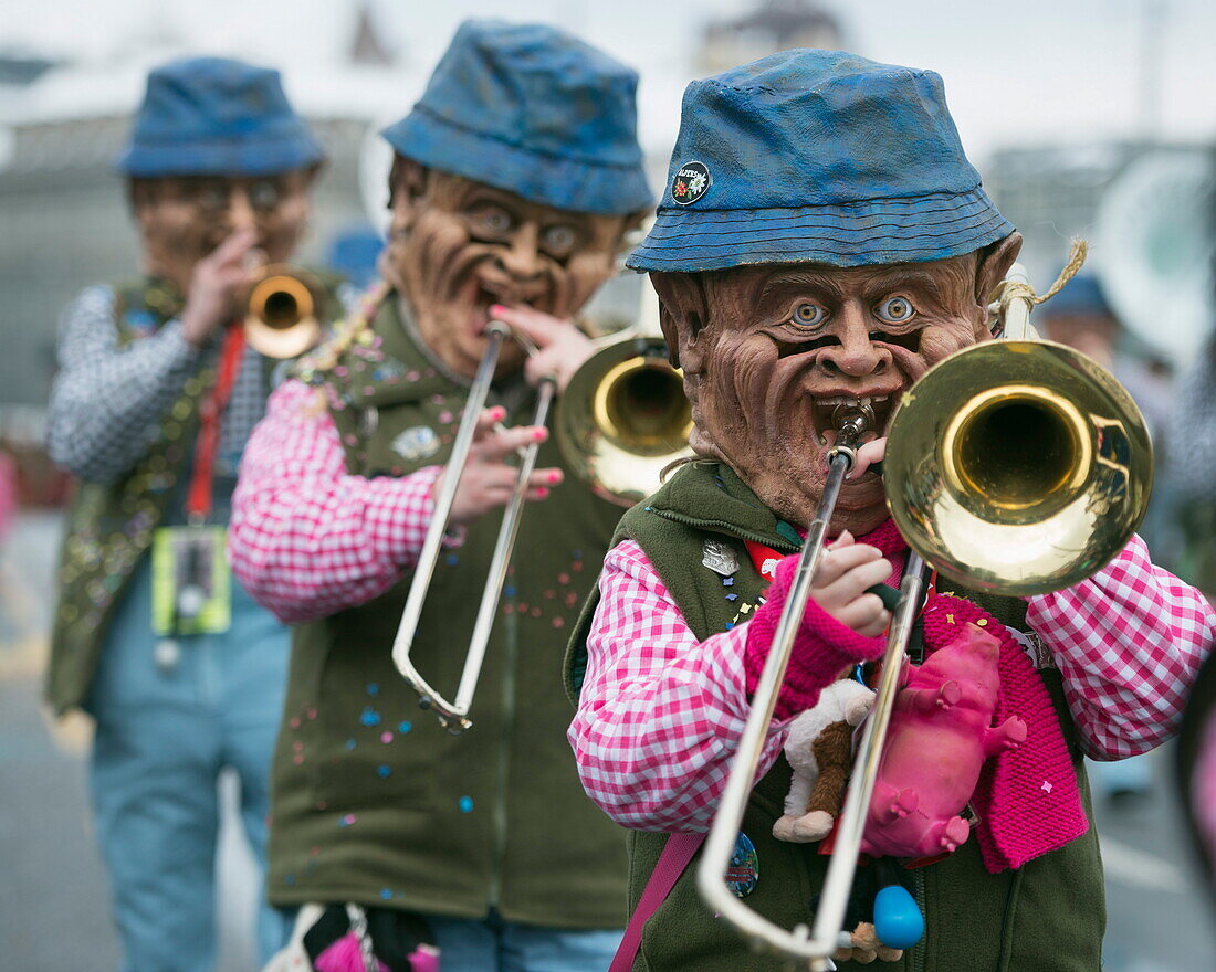 Fasnact spring carnival parade, Lucerne, Switzerland, Europe