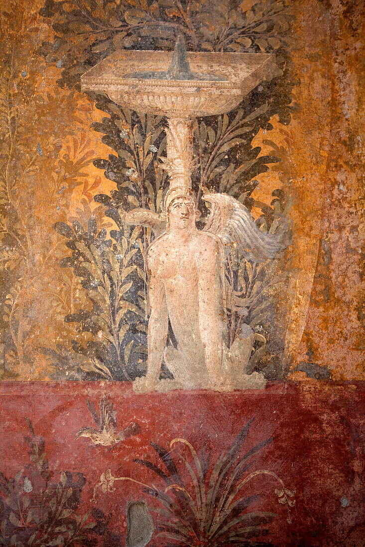 Fresco of the Villa Poppea (Villa Poppaea), Oplontis, UNESCO World Heritage Site, Campania, Italy, Europe