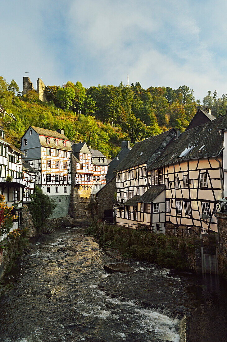 Old town of Monschau, North Rhine-Westphalia, Germany, Europe
