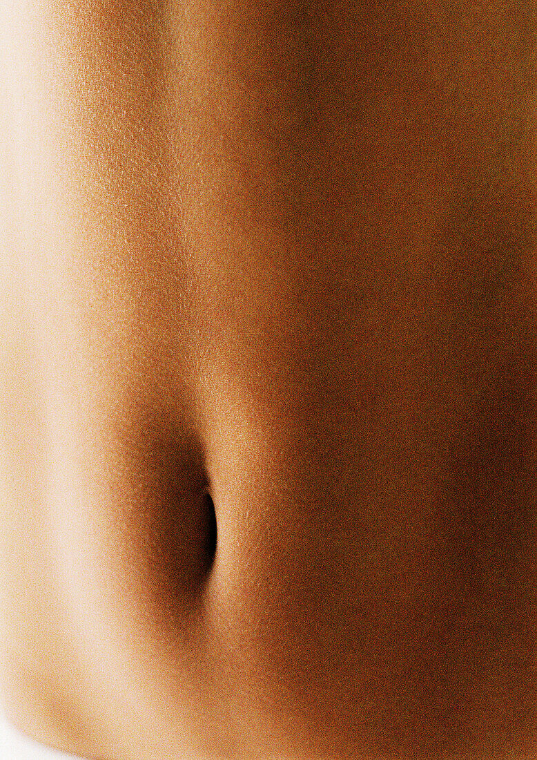 Woman's bare abdomen
