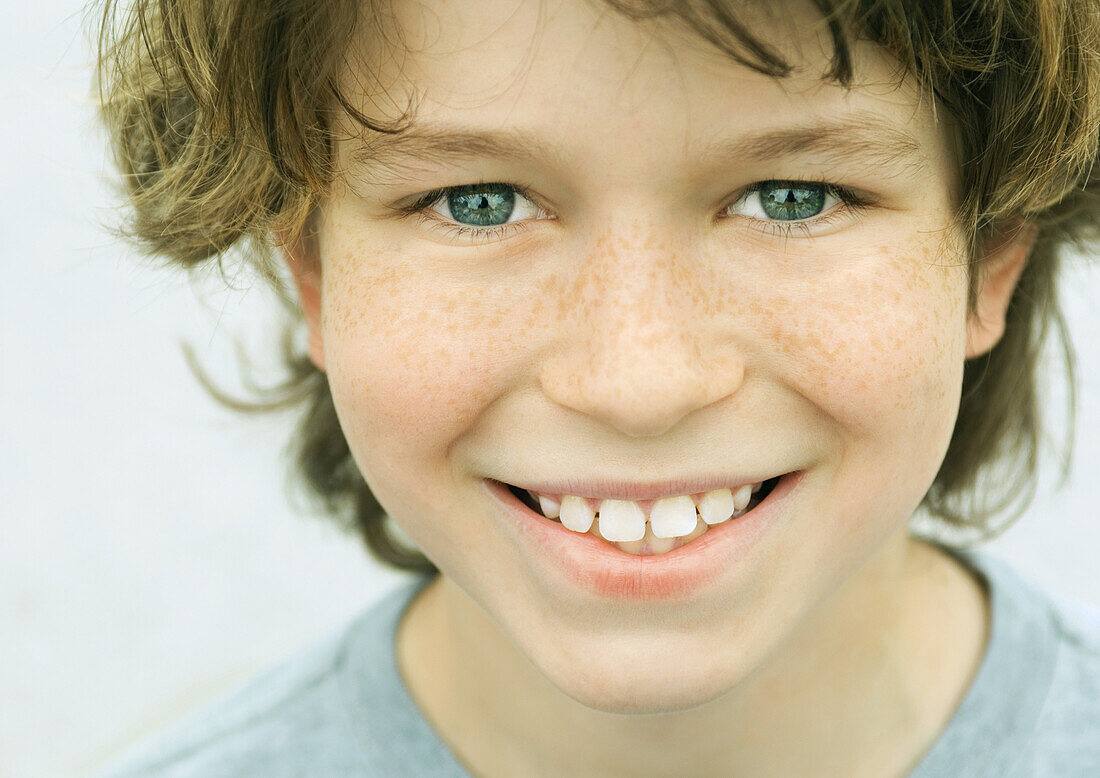 Boy smiling, portrait