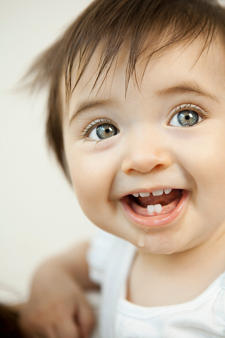 Baby girl smiling, portrait