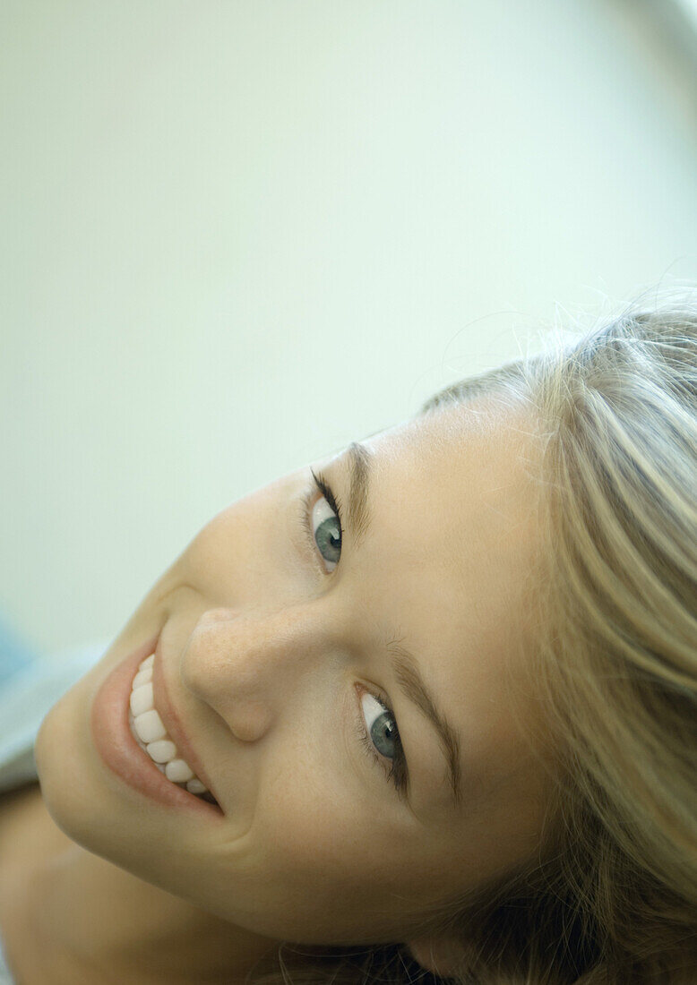 Woman smiling