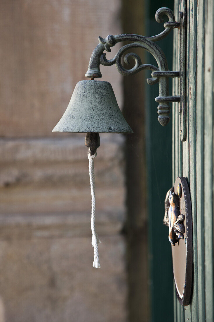 A bell on a wall