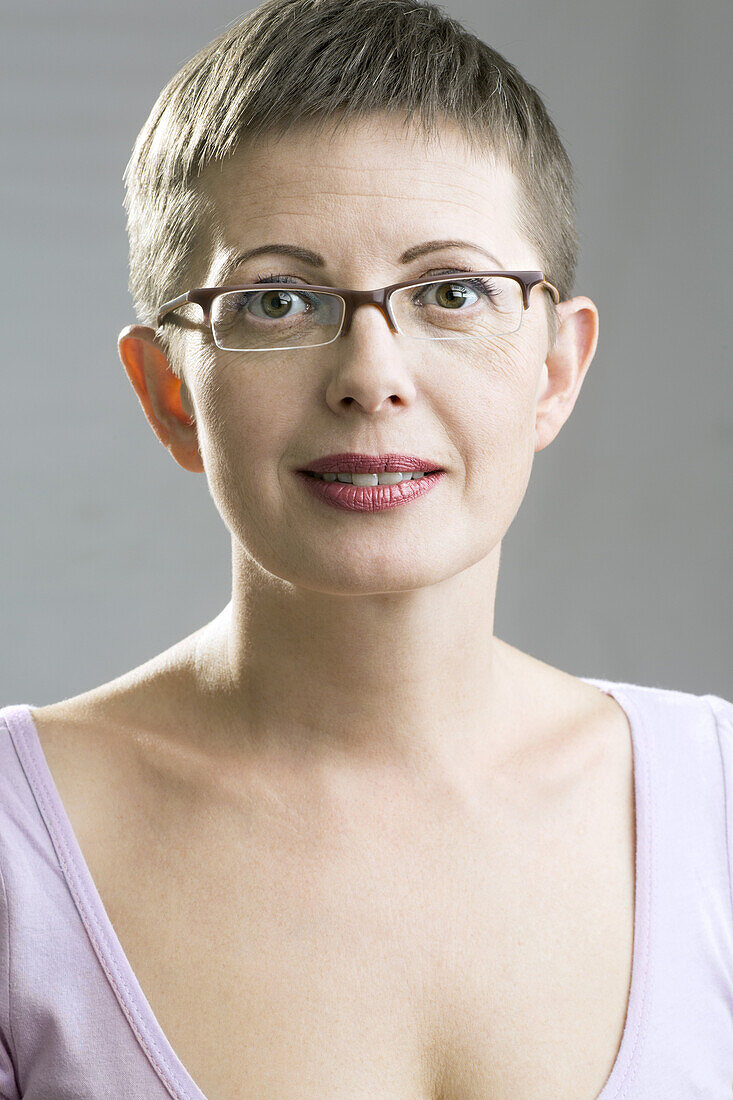 Portrait of woman with glasses