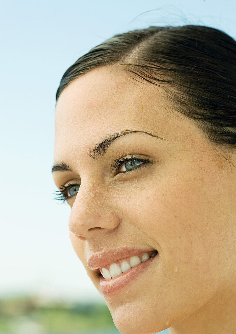 Woman's smiling face