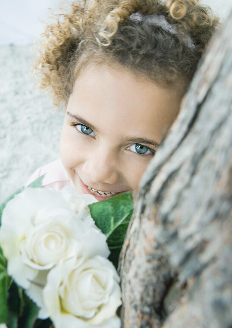 Girl with flowers