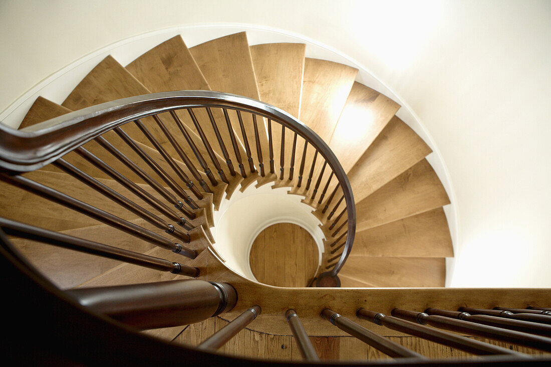Spiral stairs from above