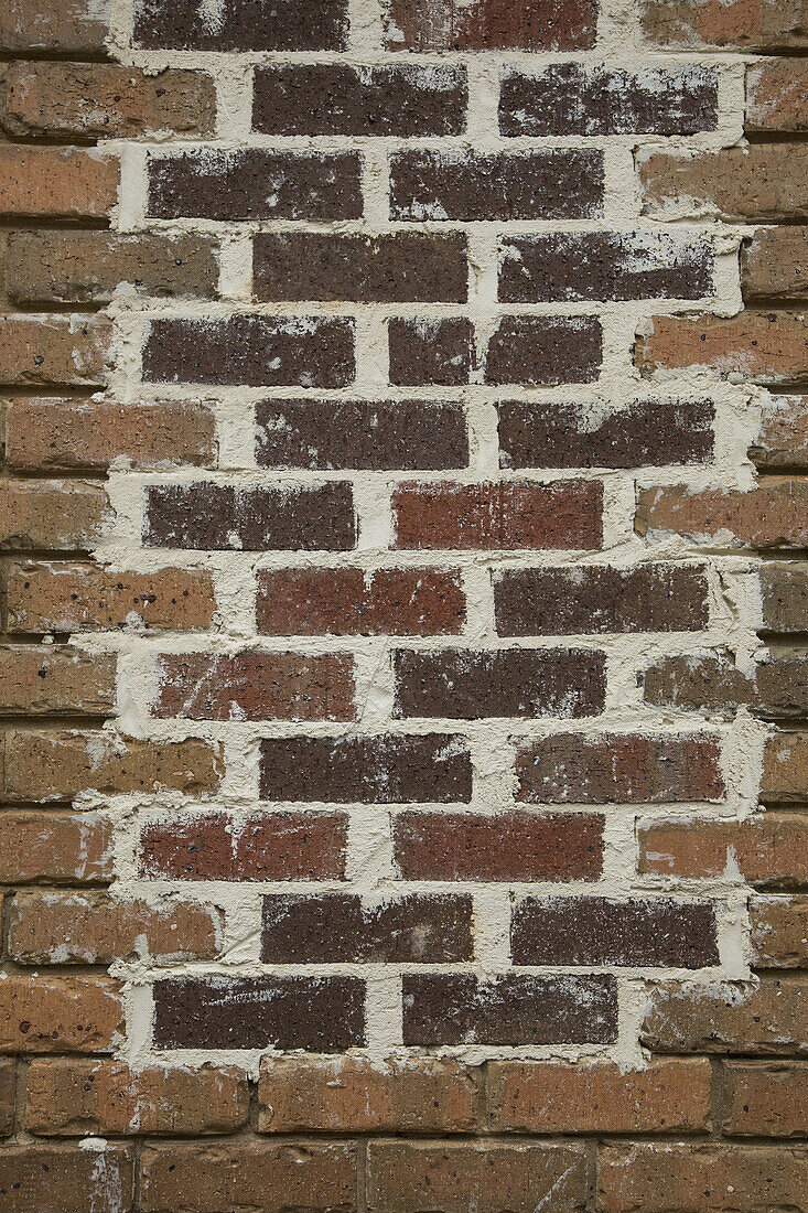 Full frame shot of brick wall with paint