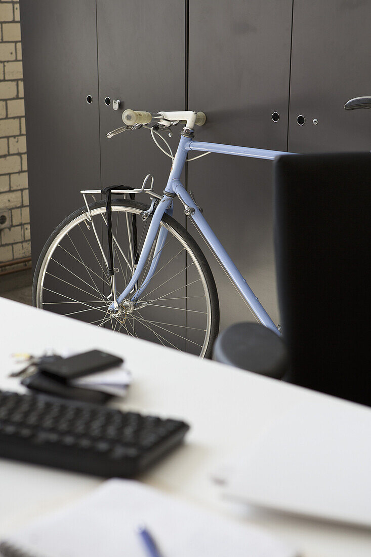 Bicycle at office table