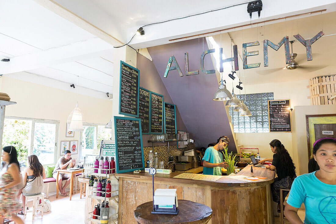 Alchemy, veganes Rohkostrestaurant, Ubud, Gianyar, Bail, Indonesien