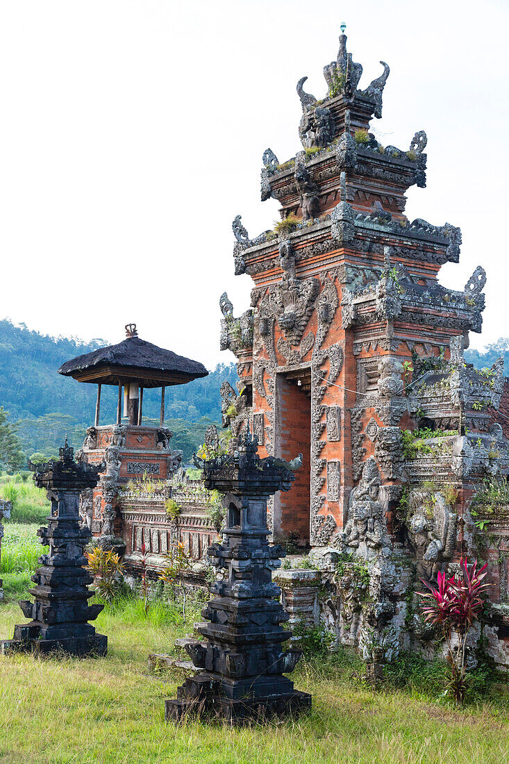 Gate to a small village temple, Sidemen, Bali, Indonesia