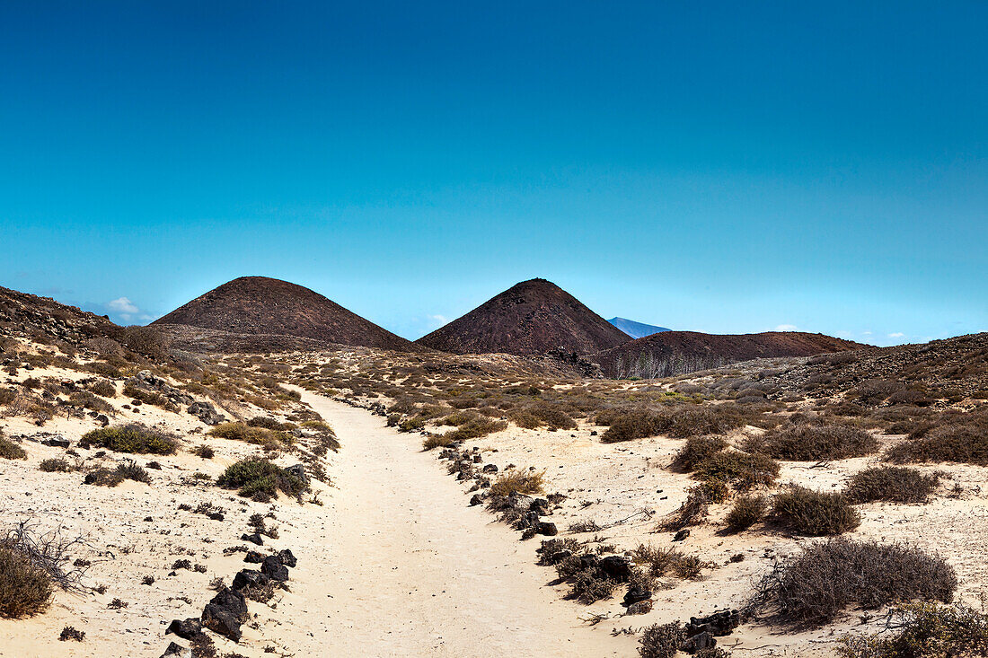 Krater, Atalayas del Faro, Insel Lobos, Fuerteventura, Kanarische Inseln, Spanien