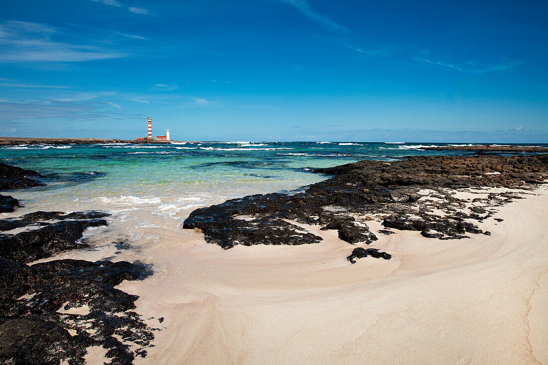 Faro El Toston Lighthouse, El Cotillo, Fuerteventura, Canary Islands, Spain