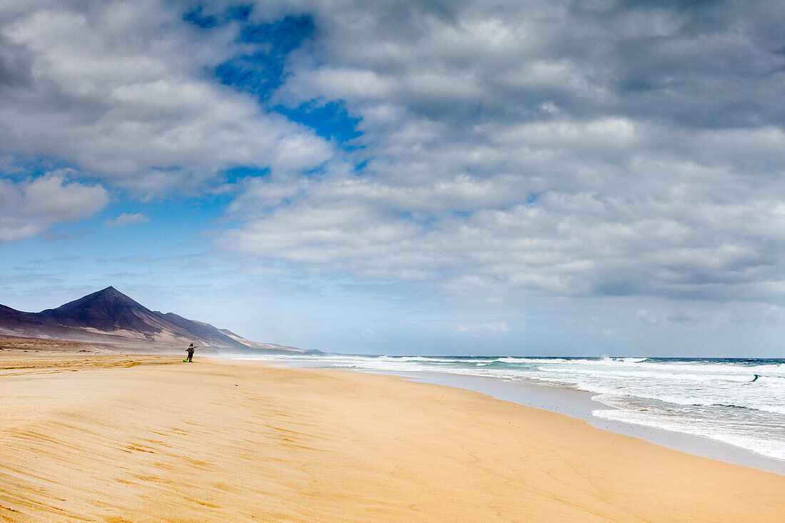 Beach, Playa de Cofete, Jandia peninsula, Fuerteventura, Canary Islands, Spain